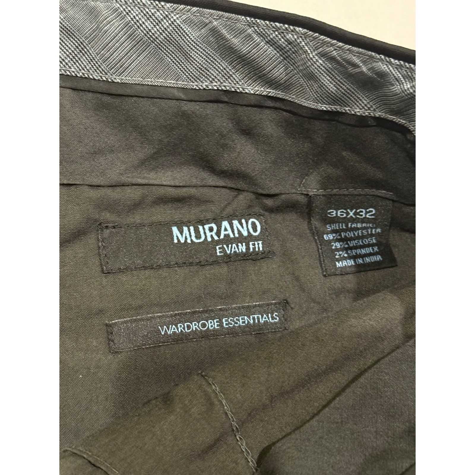 Murano Murano Men's Chino Pants 36 x 32 Black Evan Fit Stretch Slim Size US 36 / EU 52 - 6 Thumbnail
