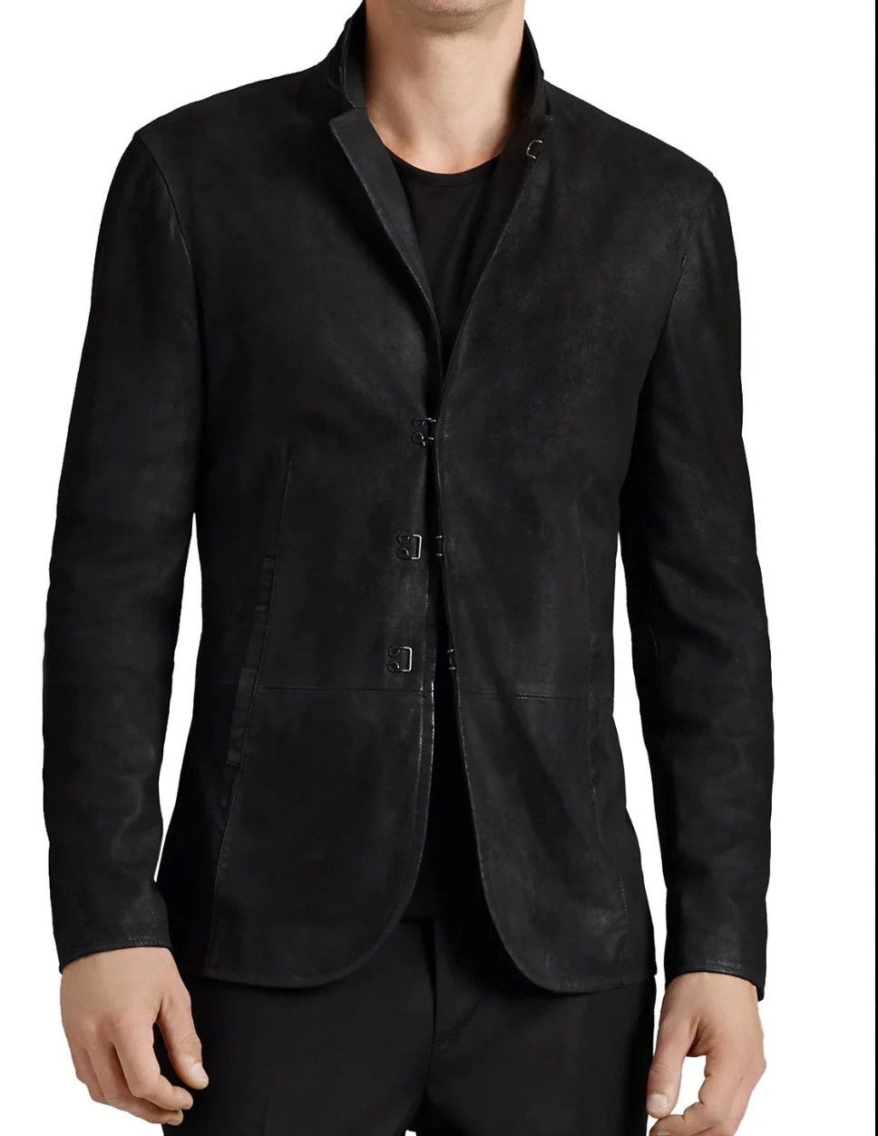 John Varvatos Goat suede hook and bar slim blazer Size US S / EU 44-46 / 1 - 2 Thumbnail
