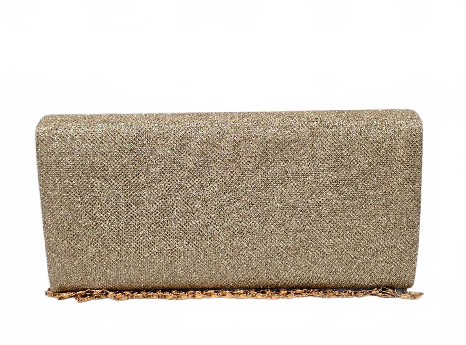 Genetic Manipulation Shinichiro Kuriya Elegant Gold-Tone Evening Clutch Bag with Chain Strap Size ONE SIZE - 2 Thumbnail