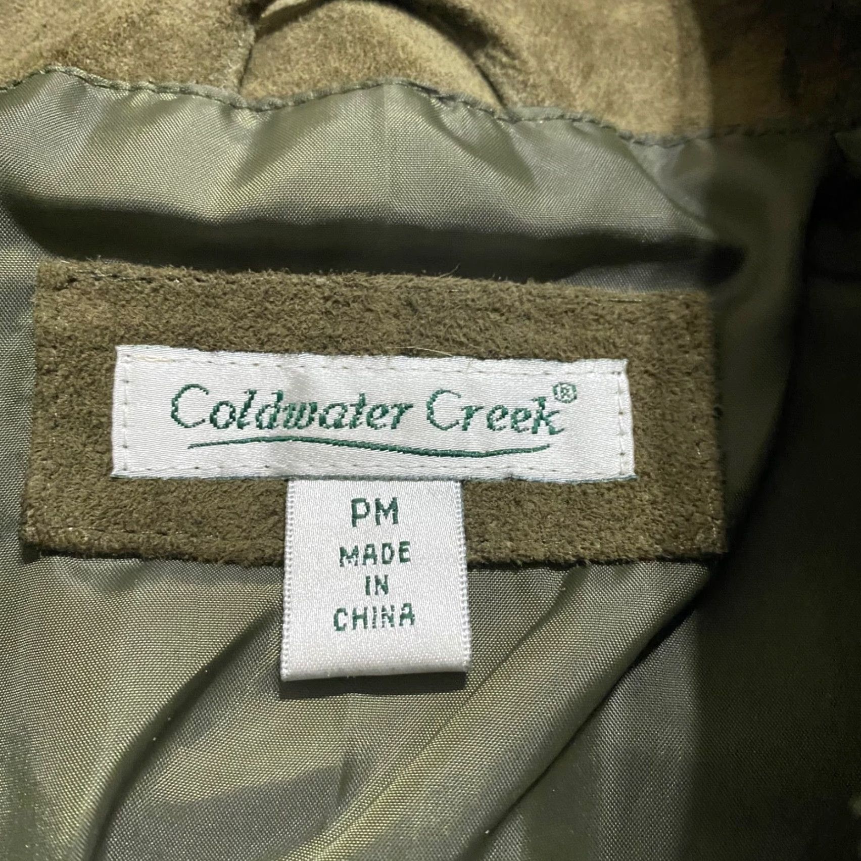 Coldwater Creek Coldwater Creek Womens Jacket PM Green Suede Leather Lined Petites Button Up Casual Travel Classic Mature Preppy Y2K Old Money Size M / US 6-8 / IT 42-44 - 6 Thumbnail