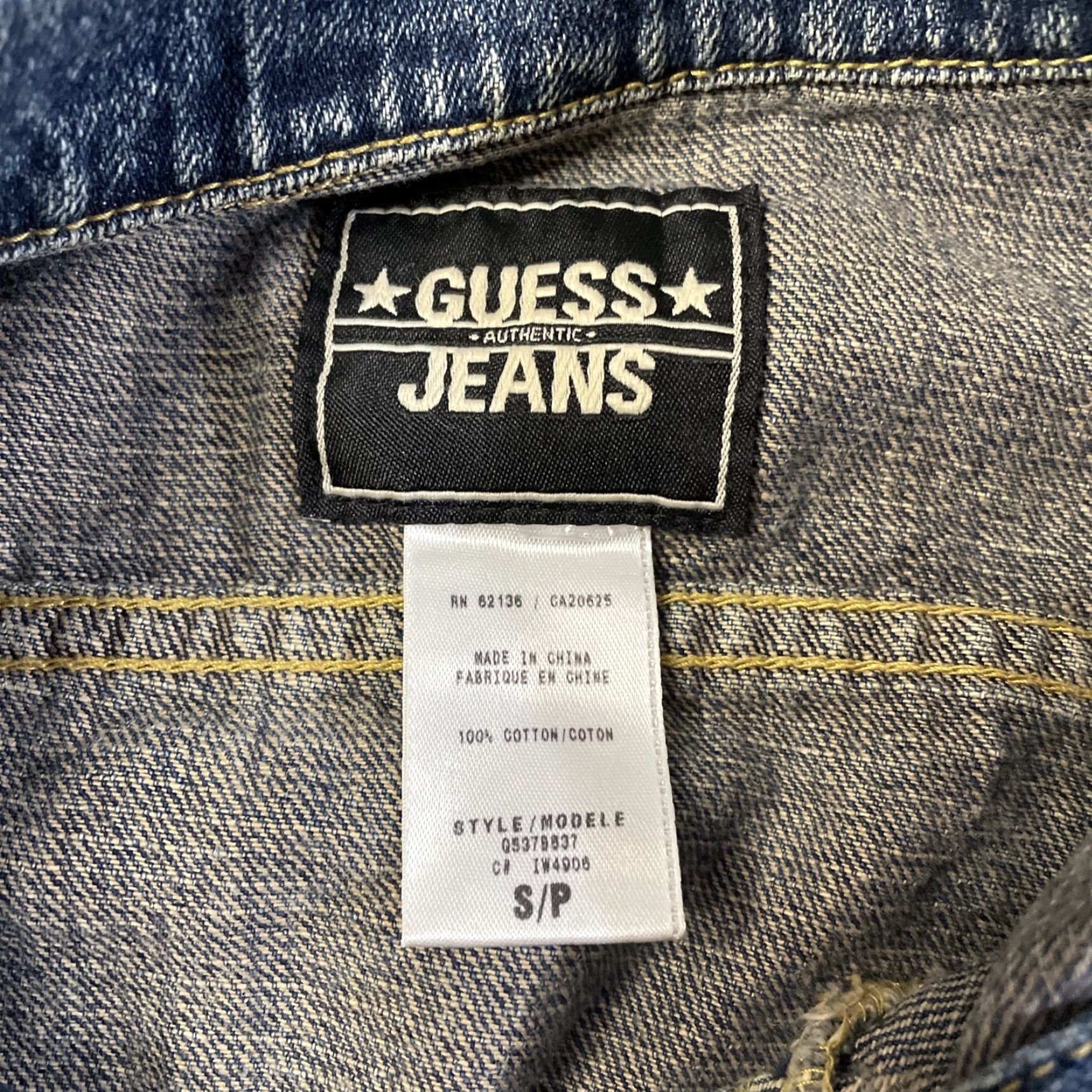 Guess VINTAGE Guess Jean Jacket Women Small Blue Casual Streetwear Fall Spring Summer Winter Cotton Size 28" / US 6 / IT 42 - 2 Thumbnail