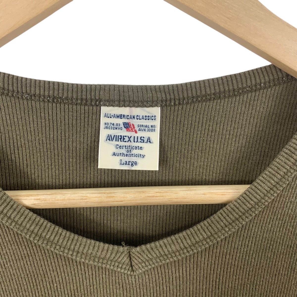 Avirex Vintage AVIREX USA AMERICAN Classic Waffle Tee Shirt Top Size L / US 10 / IT 46 - 8 Thumbnail