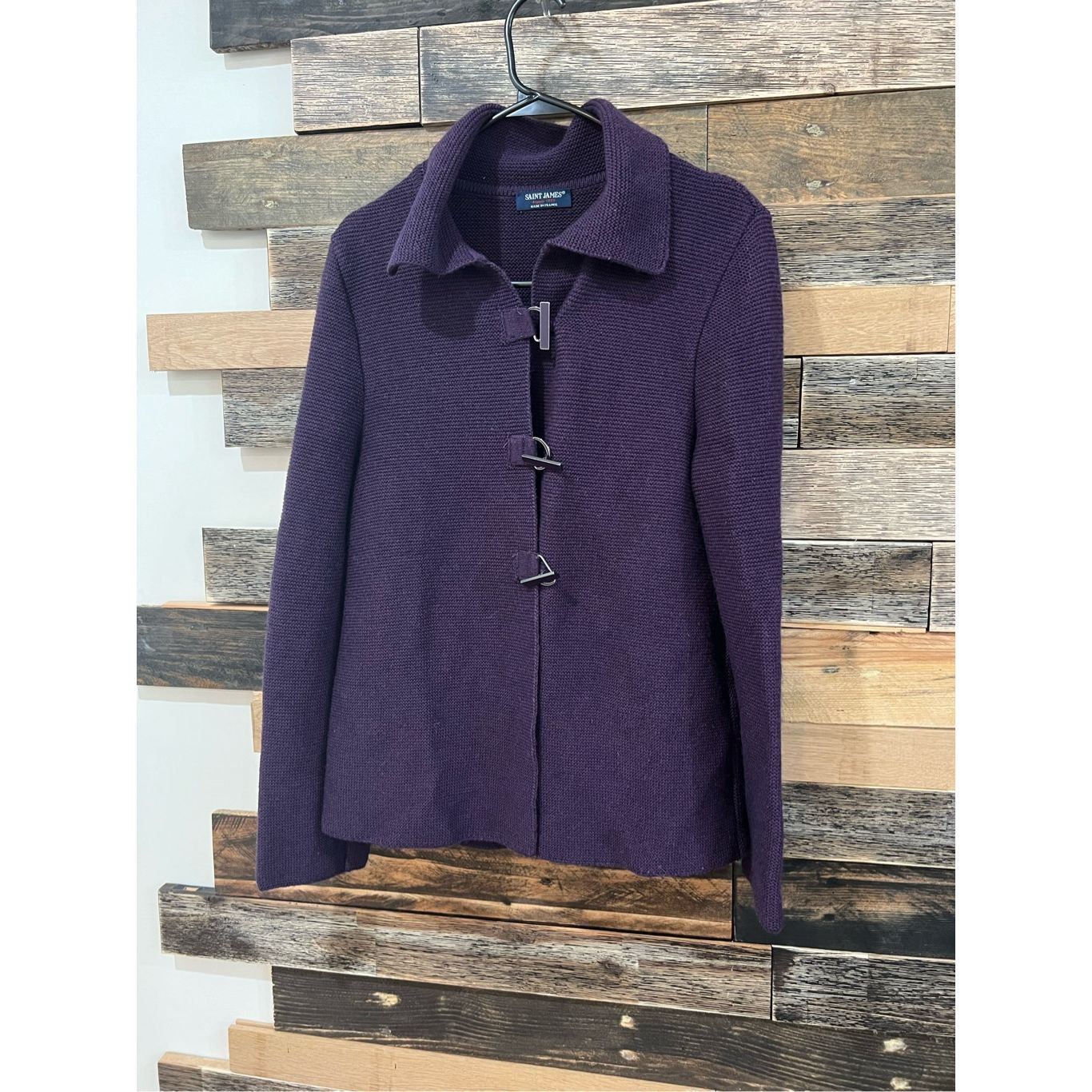 Saint James Saint James Plum Grape Sweater Cardigan Knit Wool blend Butt Size M / US 6-8 / IT 42-44 - 1 Thumbnail