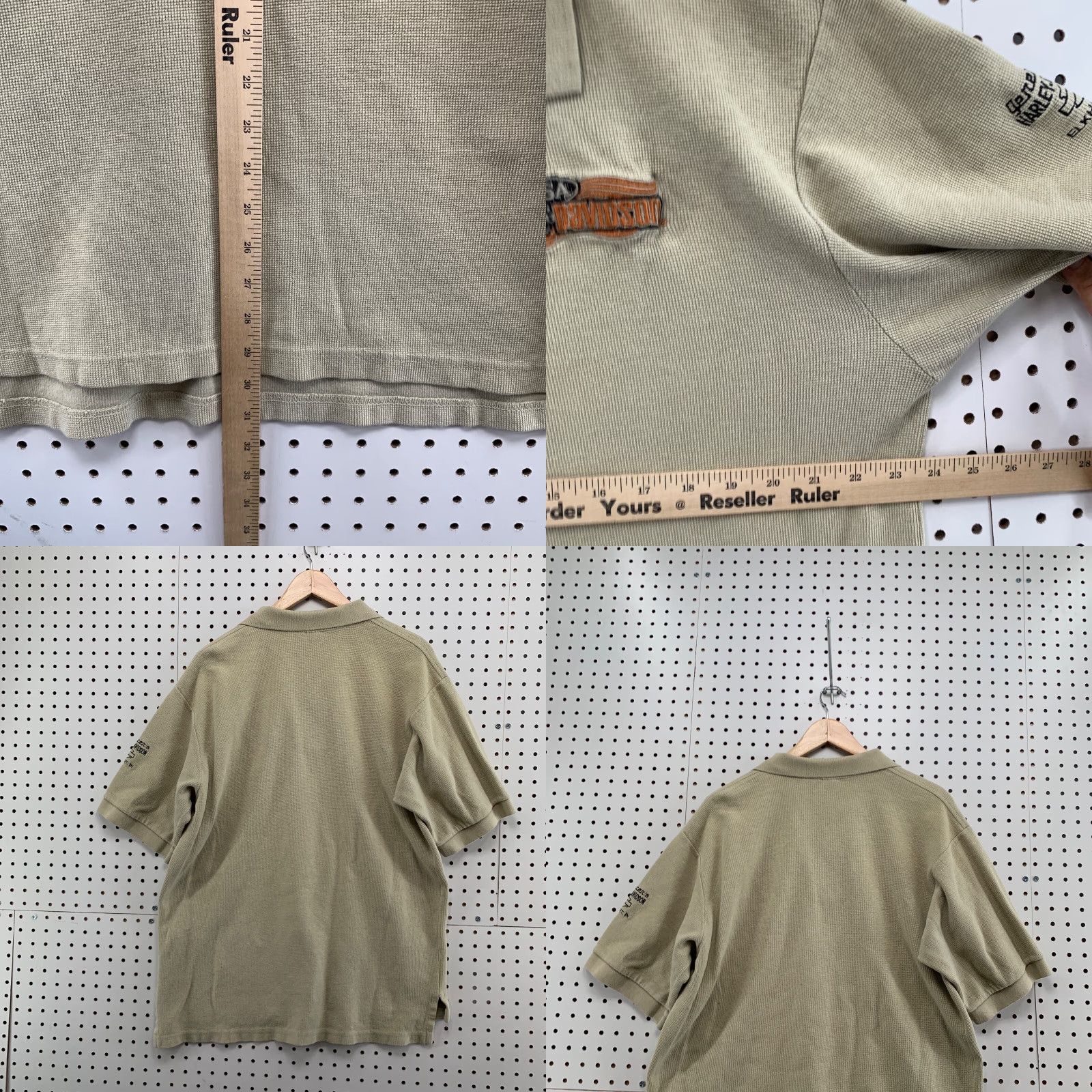 Harley Davidson VINTAGE Harley-Davidson Motorcycle Polo Shirt Brown Large Embroidered USA Made Size US L / EU 52-54 / 3 - 9 Thumbnail