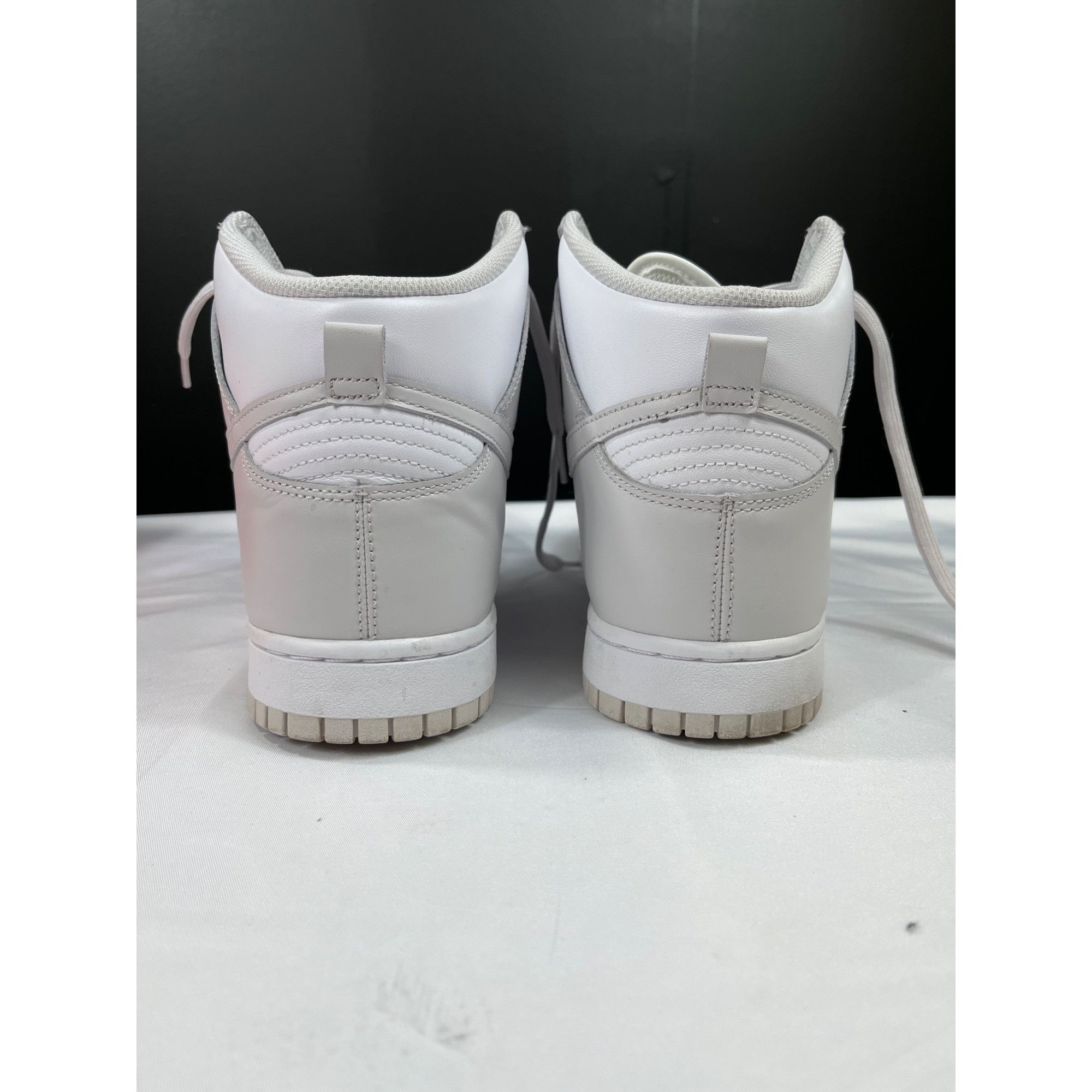 Nike Nike Mens White Gray Dunk High Retro Sneakers Size 10.5 SKU Size US 10.5 / EU 43-44 - 5 Thumbnail