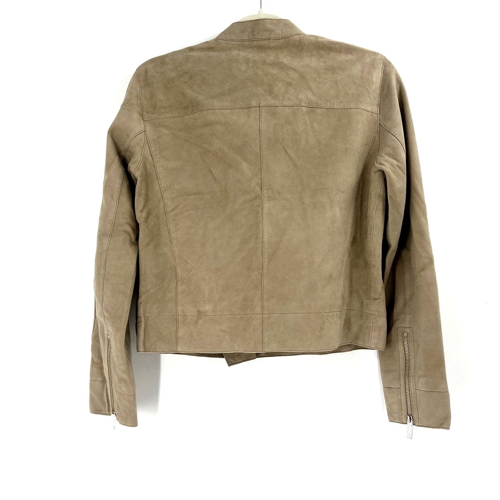 Reiss Reiss Women's Madeline Suede Biker Jacket 6 Size M / US 6-8 / IT 42-44 - 4 Thumbnail