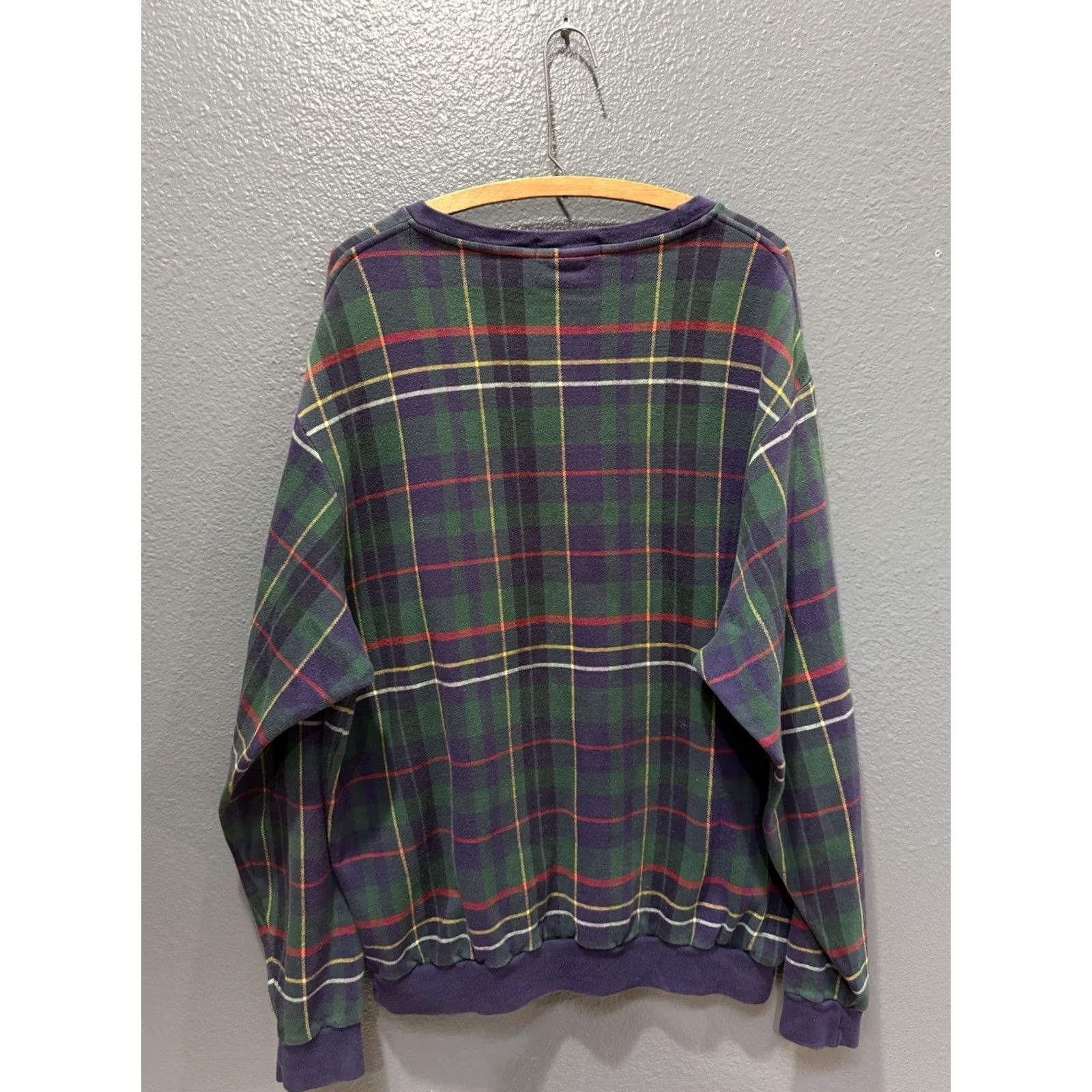 Polo Ralph Lauren VINTAGE Polo Ralph Lauren Sweatshirt XL Golf Plaid The Masters 90’s Mens Size US XL / EU 56 / 4 - 4 Thumbnail