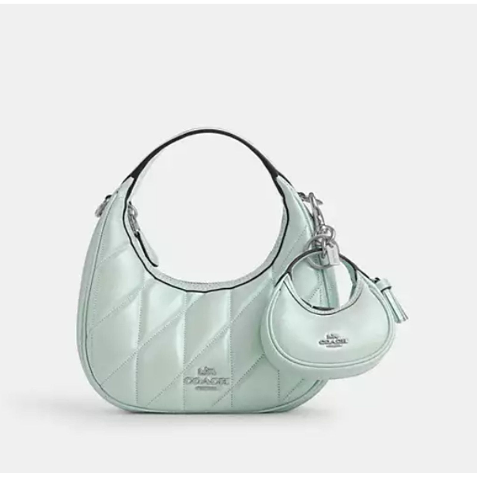 Coach Coach Mini Carmen Bag Charm Pearlized leather/Silver/Green Size ONE SIZE - 8 Thumbnail