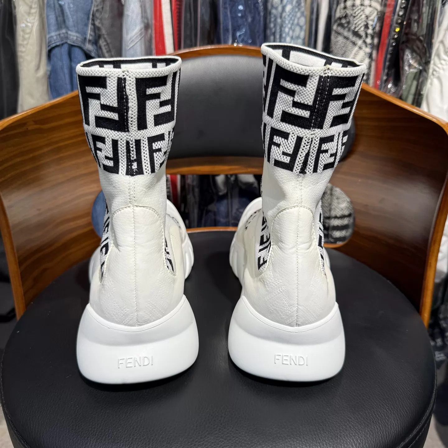 Fendi Fendi White All Over Print Sneakers 7.5/41.5 LN W1 Size US 7.5 / EU 40-41 - 3 Thumbnail