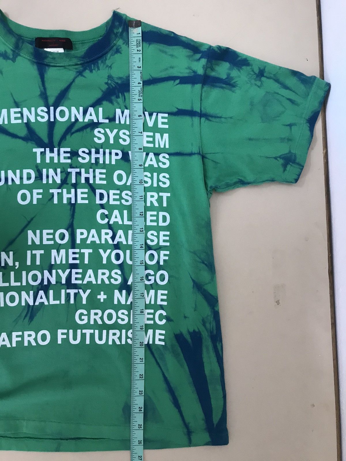 Japanese Brand Vintage Grosbec Poem Futurisme Japan Dye Tee Size US S / EU 44-46 / 1 - 8 Thumbnail