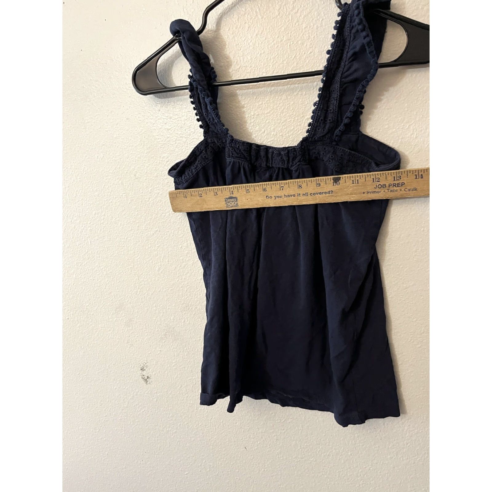 Ann Taylor VINTAGE LOFT Soft XS Navy Blue Solid Blouse Sleeveless Pullover Tank Size XS / US 0-2 / IT 36-38 - 5 Thumbnail