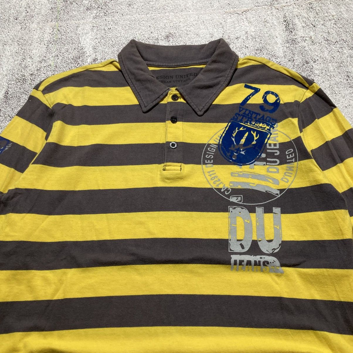 Japanese Brand 2000s Design United Poem Striped Longslevee Punk Lgb Style Size US L / EU 52-54 / 3 - 3 Thumbnail