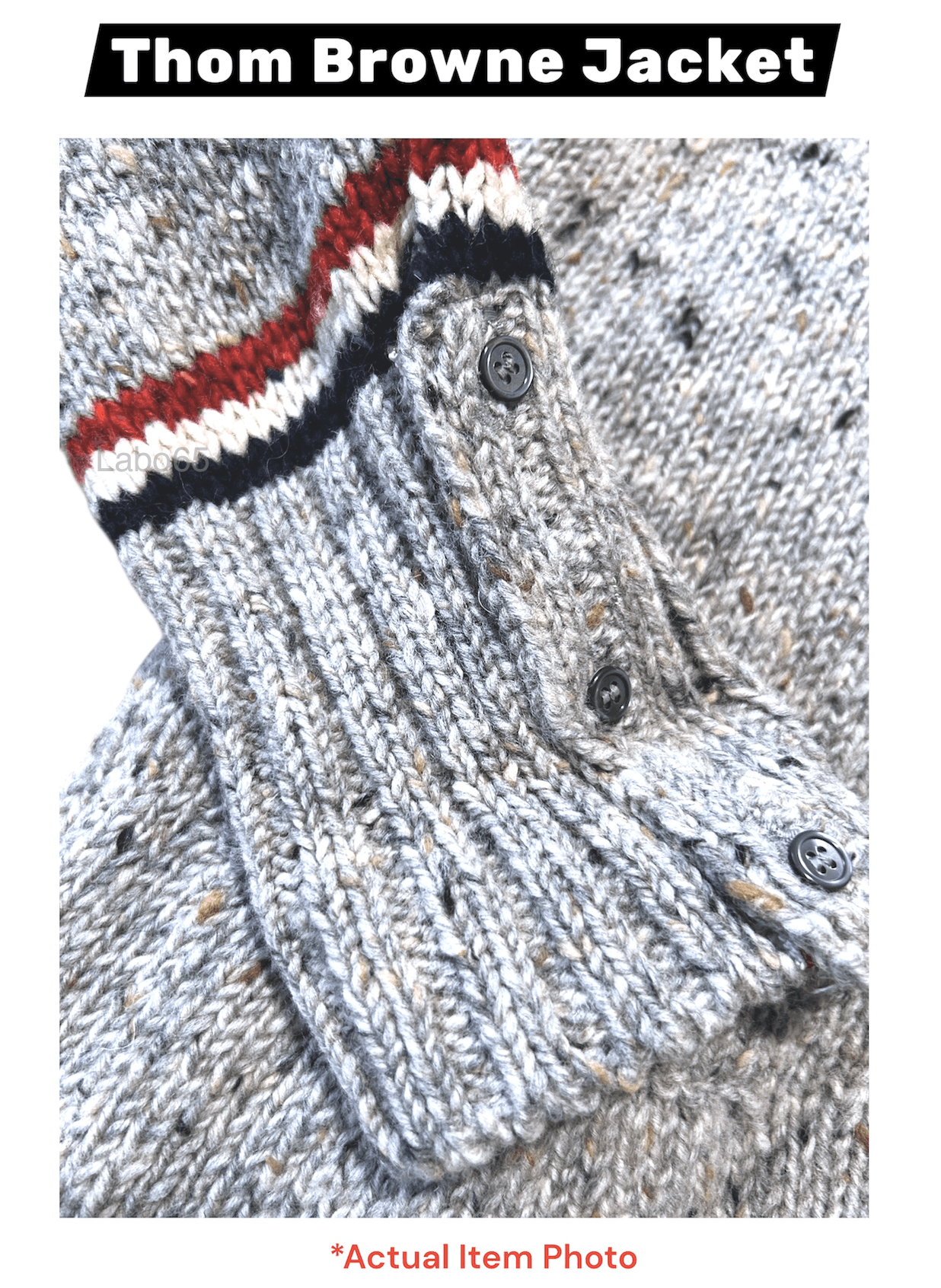 Thom Browne THOM BROWNE » Iconic 4-Bar Wool Cardigan Jacket // Grey Size US S / EU 44-46 / 1 - 7 Thumbnail