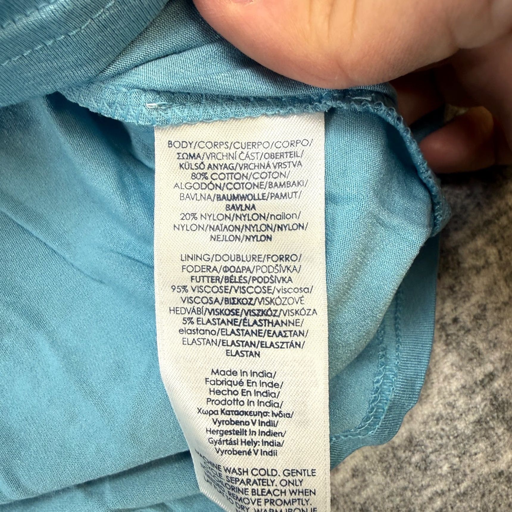 Chaps Chaps Blouse Shirt Women 2X Teal Blue Eyelet Lace Bohemian Knit Crew Neck Short Sleeve Plus Size Modern Casual Mens Womens Size XXL / US 16-18 / IT 52-54 - 6 Thumbnail