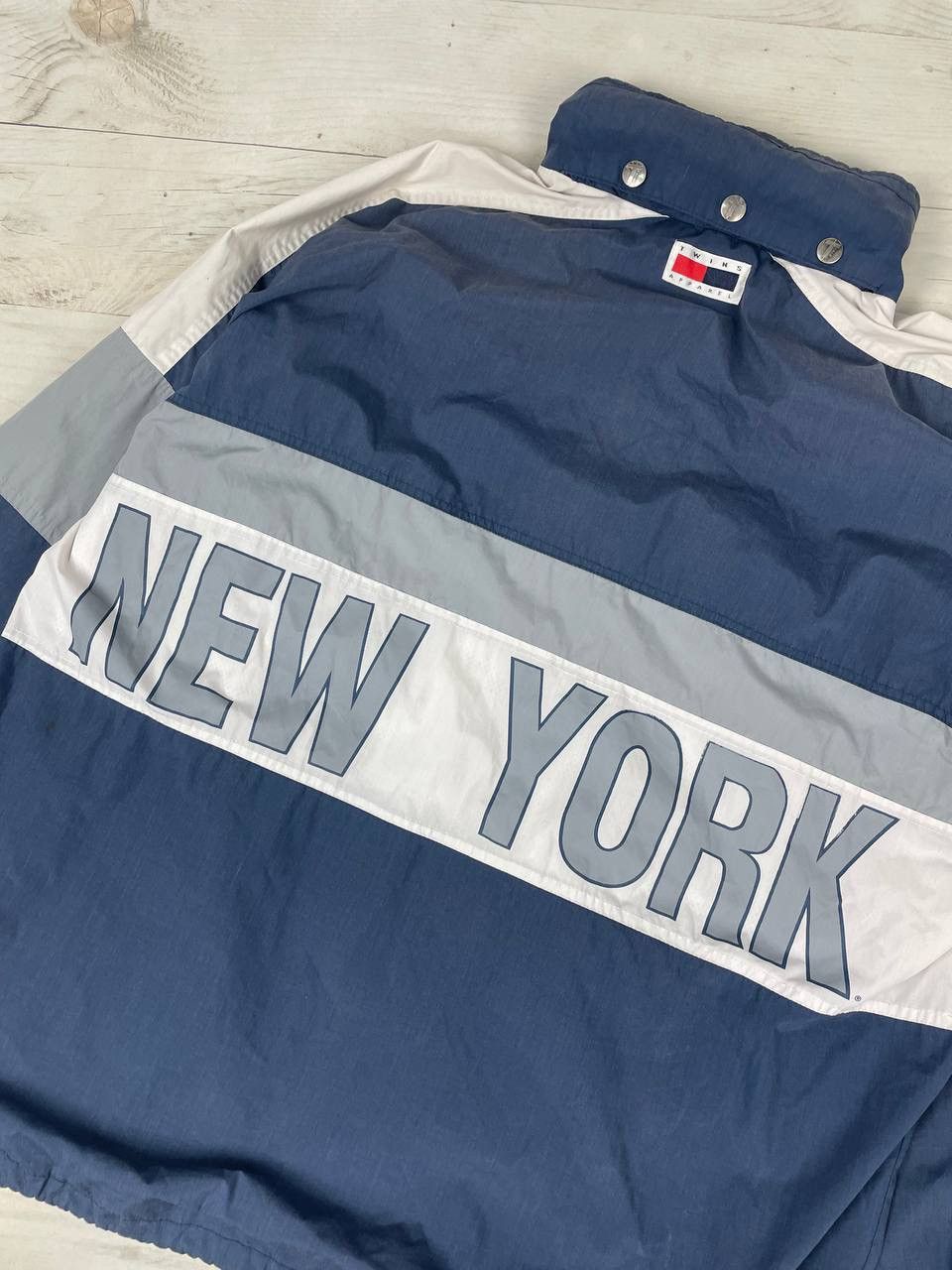 New York Yankees Vintage 90S New York Yankees Twins Apparel Nylon Jacket Size US XL / EU 56 / 4 - 21 Thumbnail