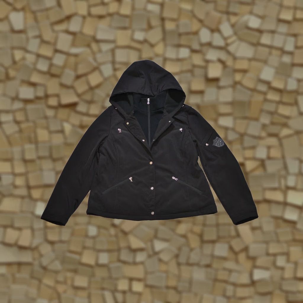 Ralph Lauren Wmns LRL Lauren Ralph Lauren Softshell Jacket XL Black Jersey Windbreaker Jacket Womens Velcro? Size XL / US 12-14 / IT 48-50 - 1 Thumbnail