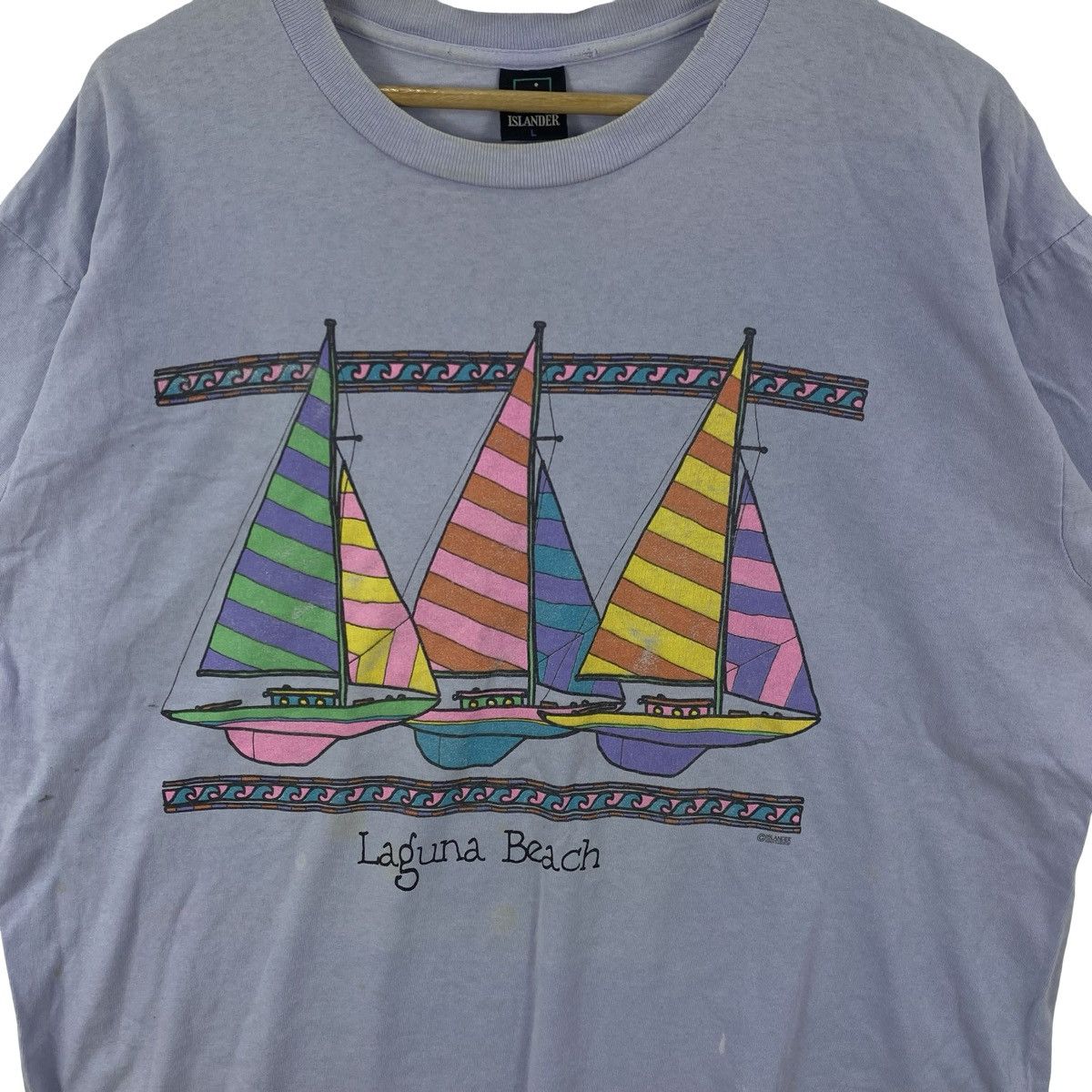 Vintage Vintage ISLANDER LAGUNA Beach Sailboat Graphic T-Shirt Size L / US 10 / IT 46 - 5 Thumbnail