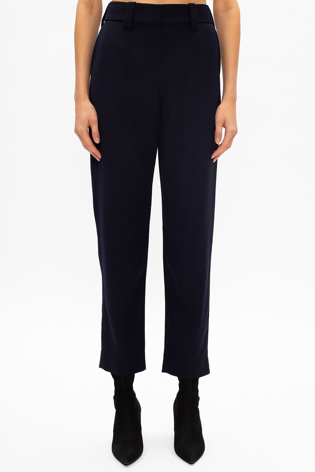 Balmain BALMAIN NAVY BLUE TAPERED LEG TROUSERS Size 28" / US 6 / IT 42 - 9 Thumbnail