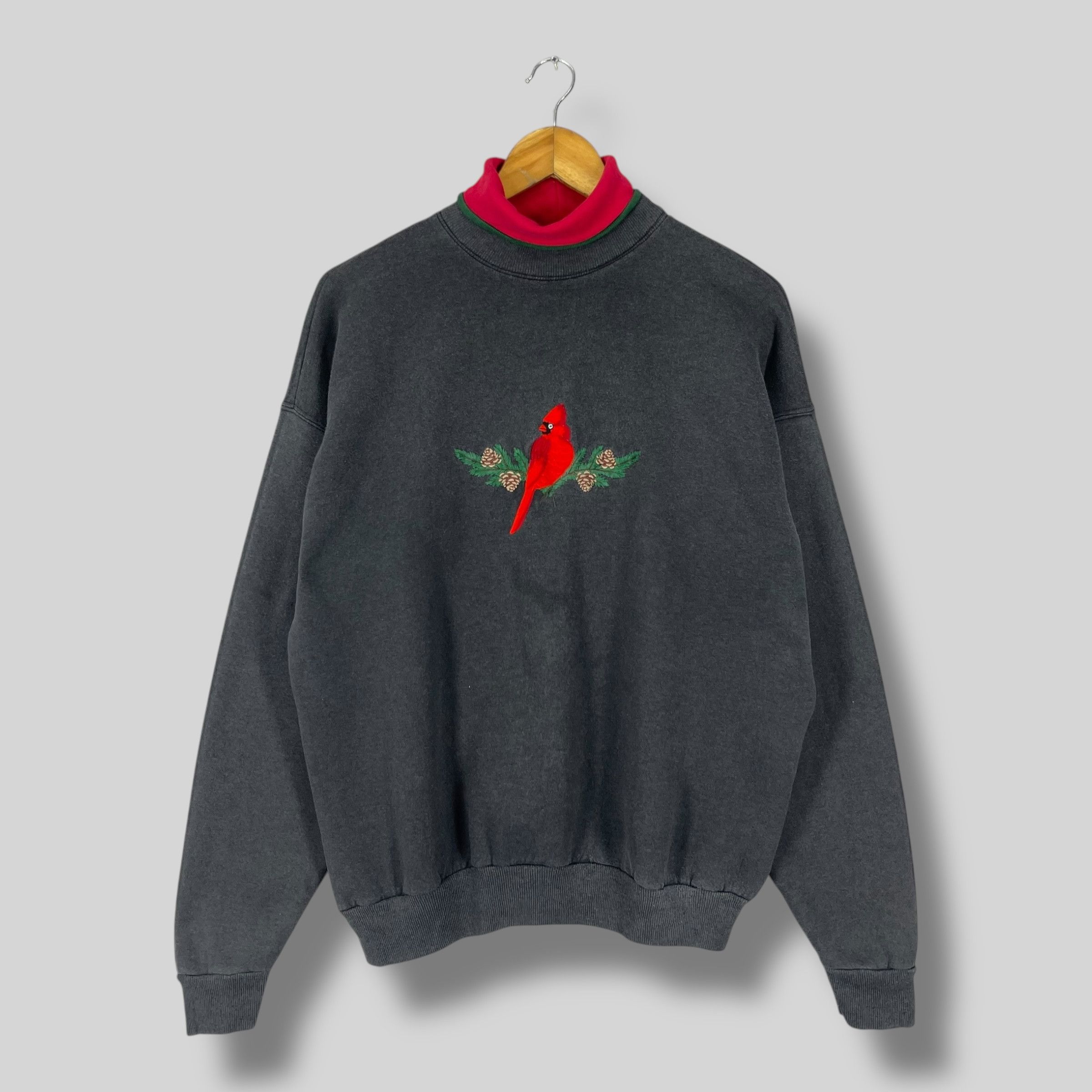 Habitat Vintage Y2K RED CARDINAL Bird Habitat Sweatshirt Size US L / EU 52-54 / 3 - 1 Thumbnail