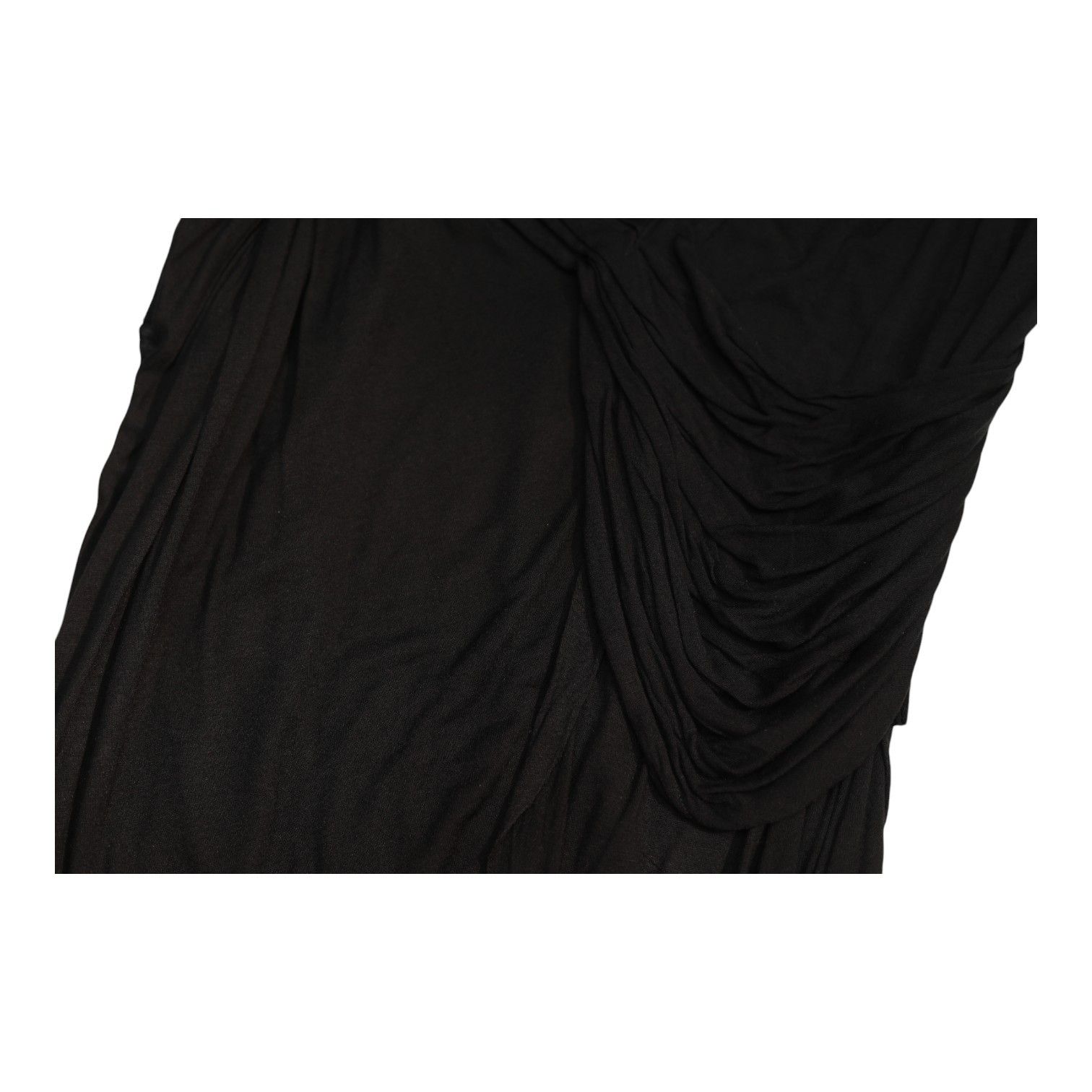 Lanvin Lanvin Black Viscose Asymmetric Shoulder Knee dress size S Size S / US 4 / IT 40 - 5 Thumbnail