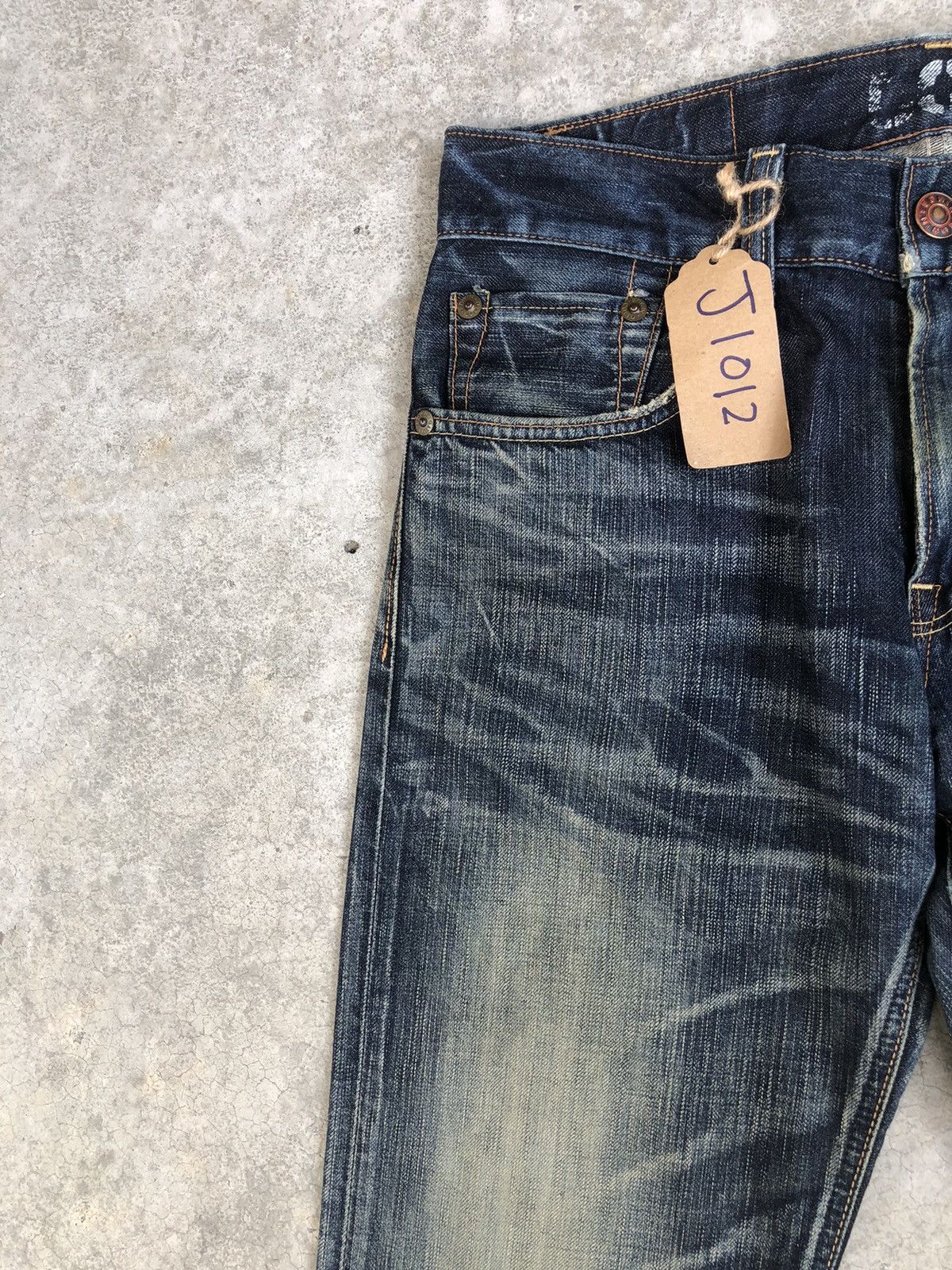If Six Was Nine Japanese Edwin 503 Blue Trip Flared Jeans Distressed Jeans Size US 32 / EU 48 - 4 Thumbnail