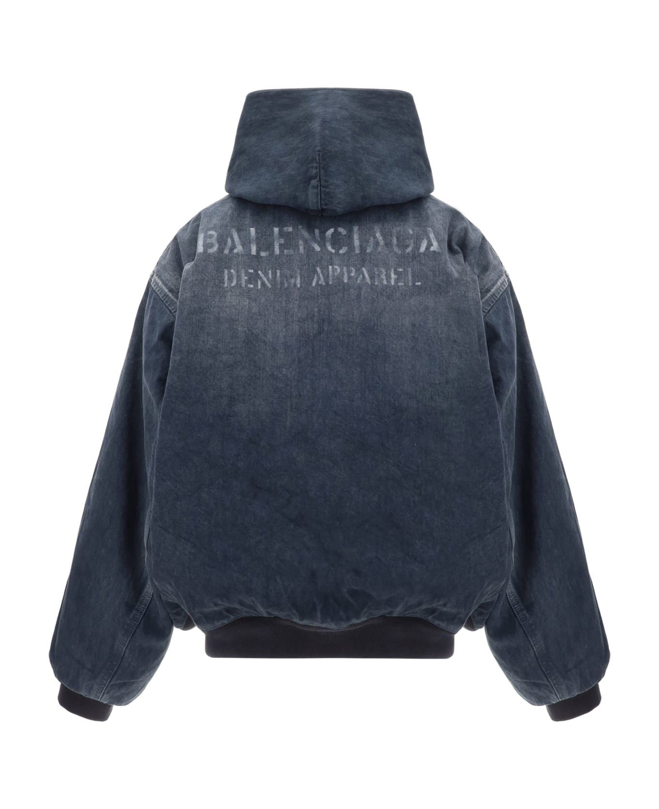 Balenciaga o1mt1gz0325 Stencil Zip-Up Hoodie Large Fit in Dark Grey Size M / US 6-8 / IT 42-44 - 2 Thumbnail