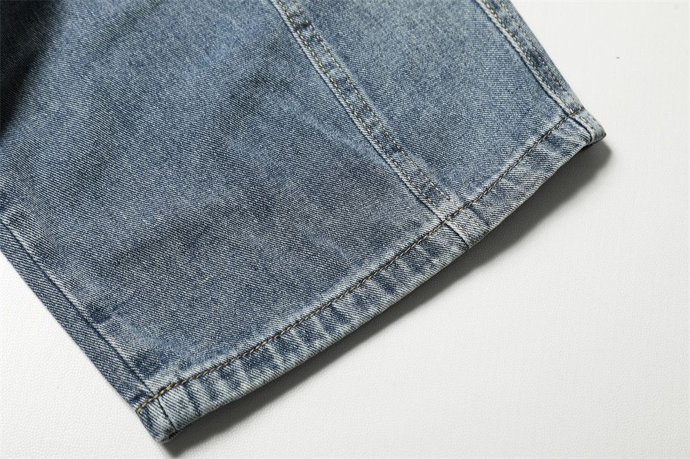 Jean Men's loose street zipper stitching lace-up scimitar jeans Size US 32 / EU 48 - 4 Thumbnail