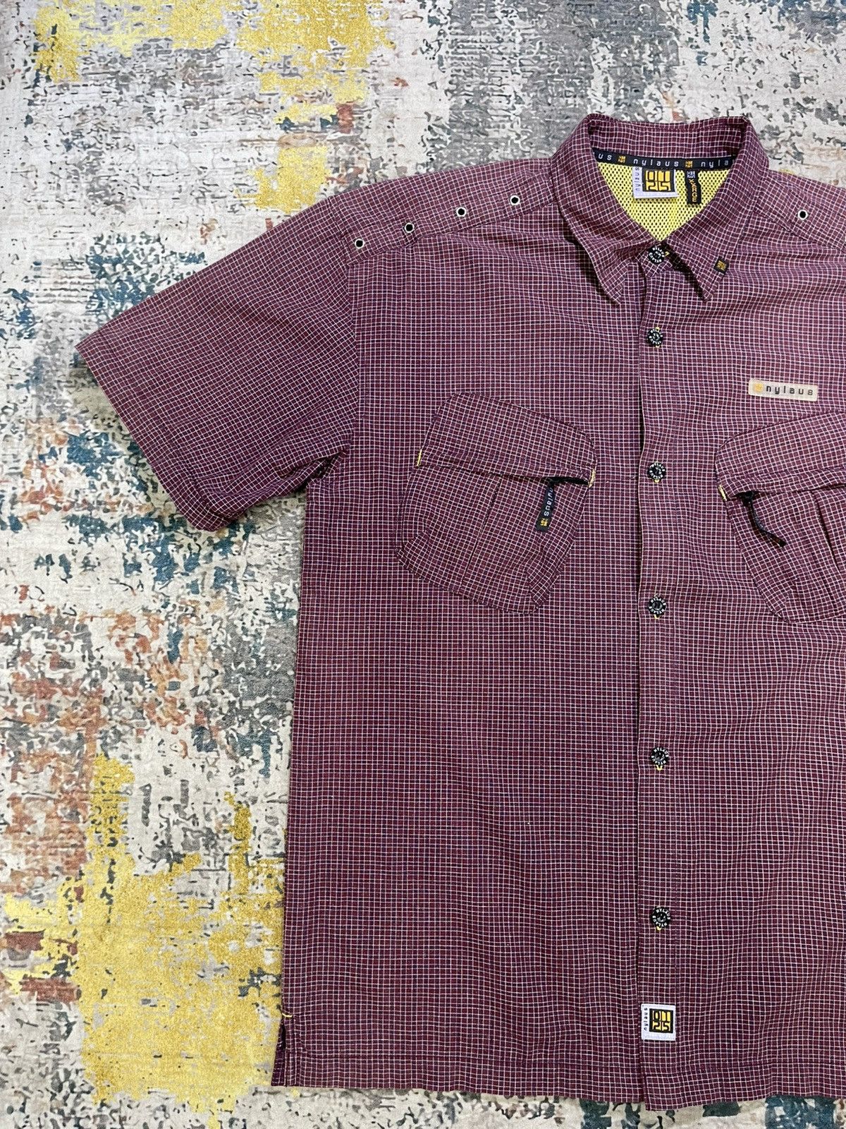 Japanese Brand Nylaus Slang Pocket Checkered Work Shirt Size US L / EU 52-54 / 3 - 4 Thumbnail