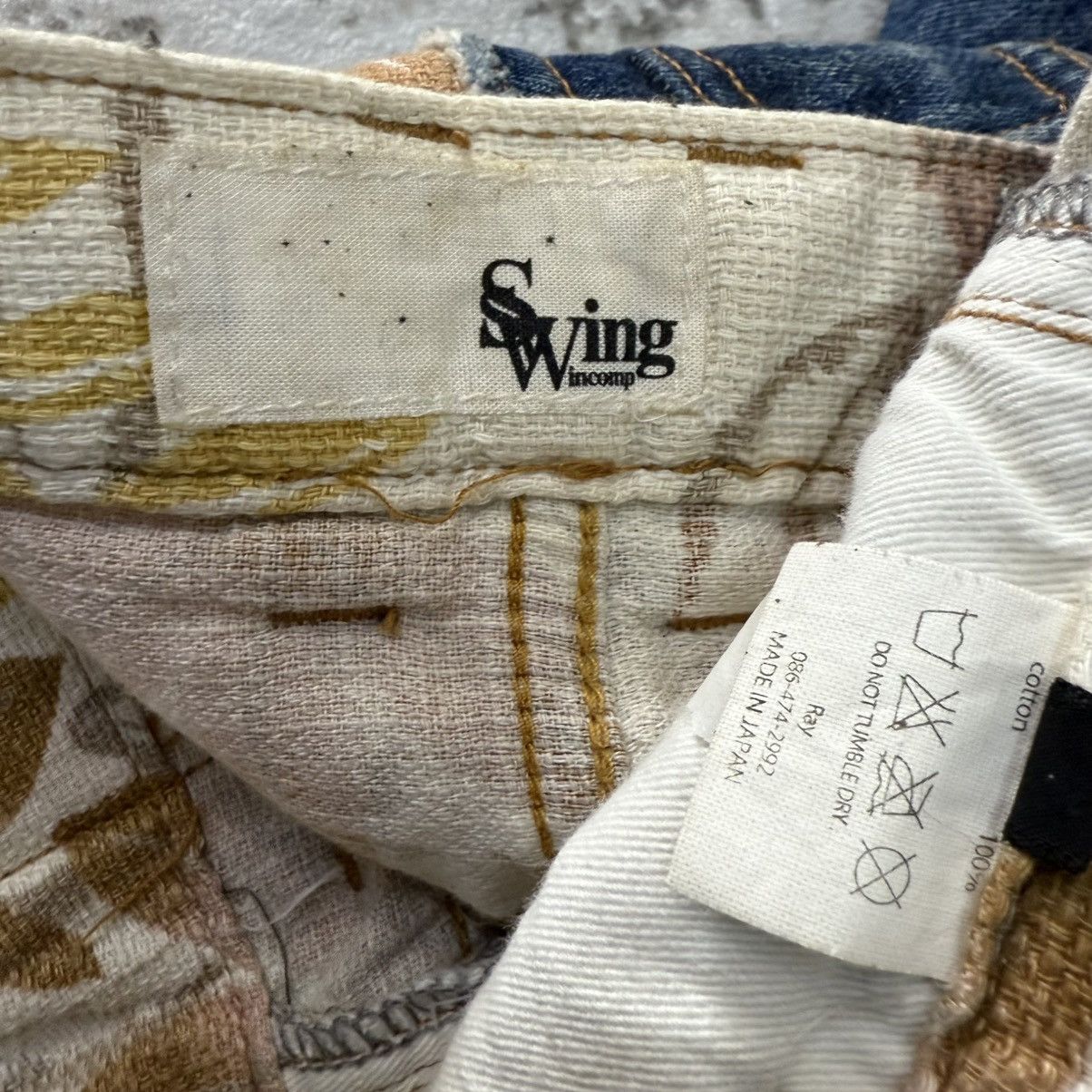 Japanese Brand Swing Incomp Japan Hybrid Cut And Sew Cargo Denim Jeans Size US 34 / EU 50 - 16 Thumbnail