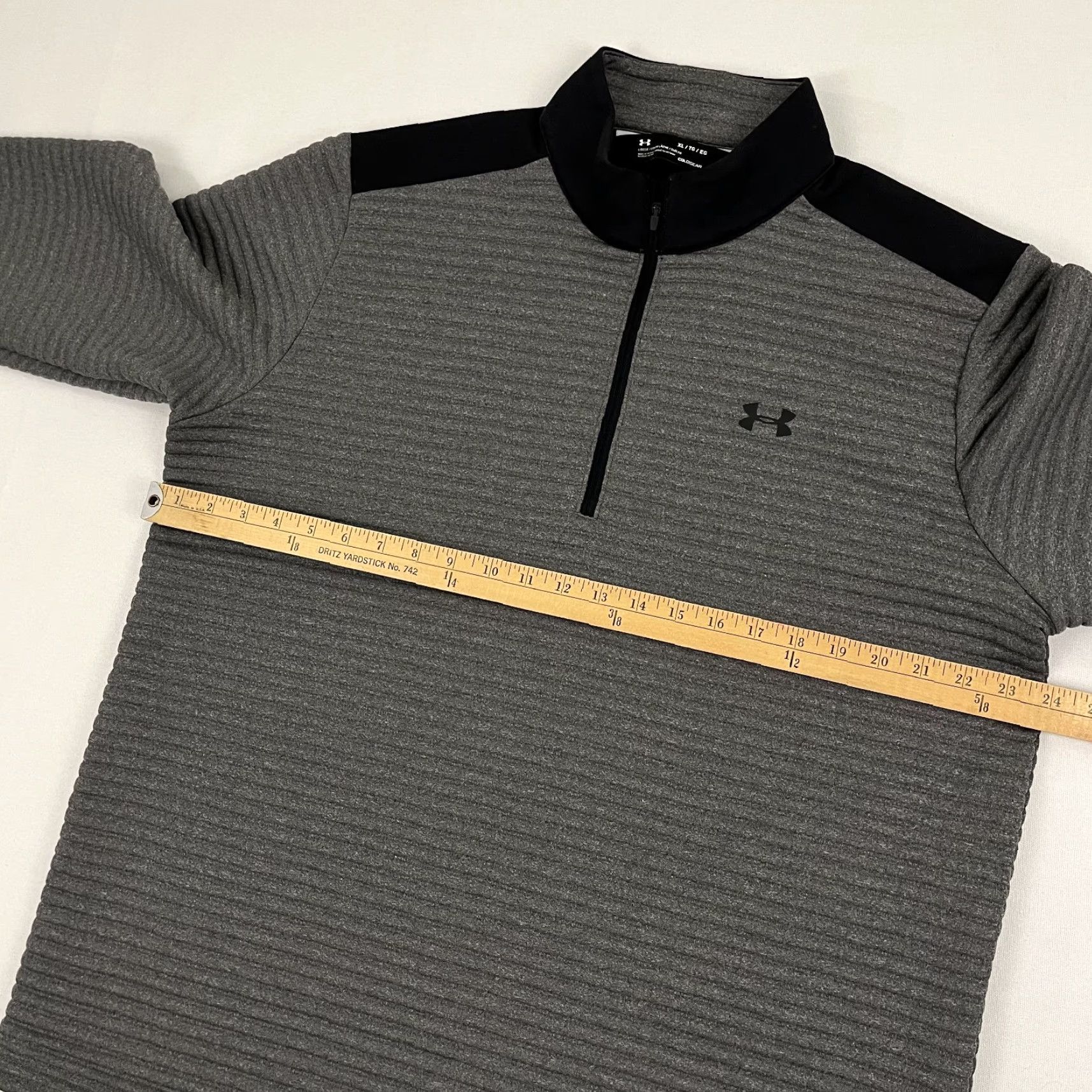 Under Armour Under Armour Pullover Jacket Mens XL Gray Quarter Zip ColdGear Performance Sports Outdoor Activewear Size US XL / EU 56 / 4 - 5 Thumbnail