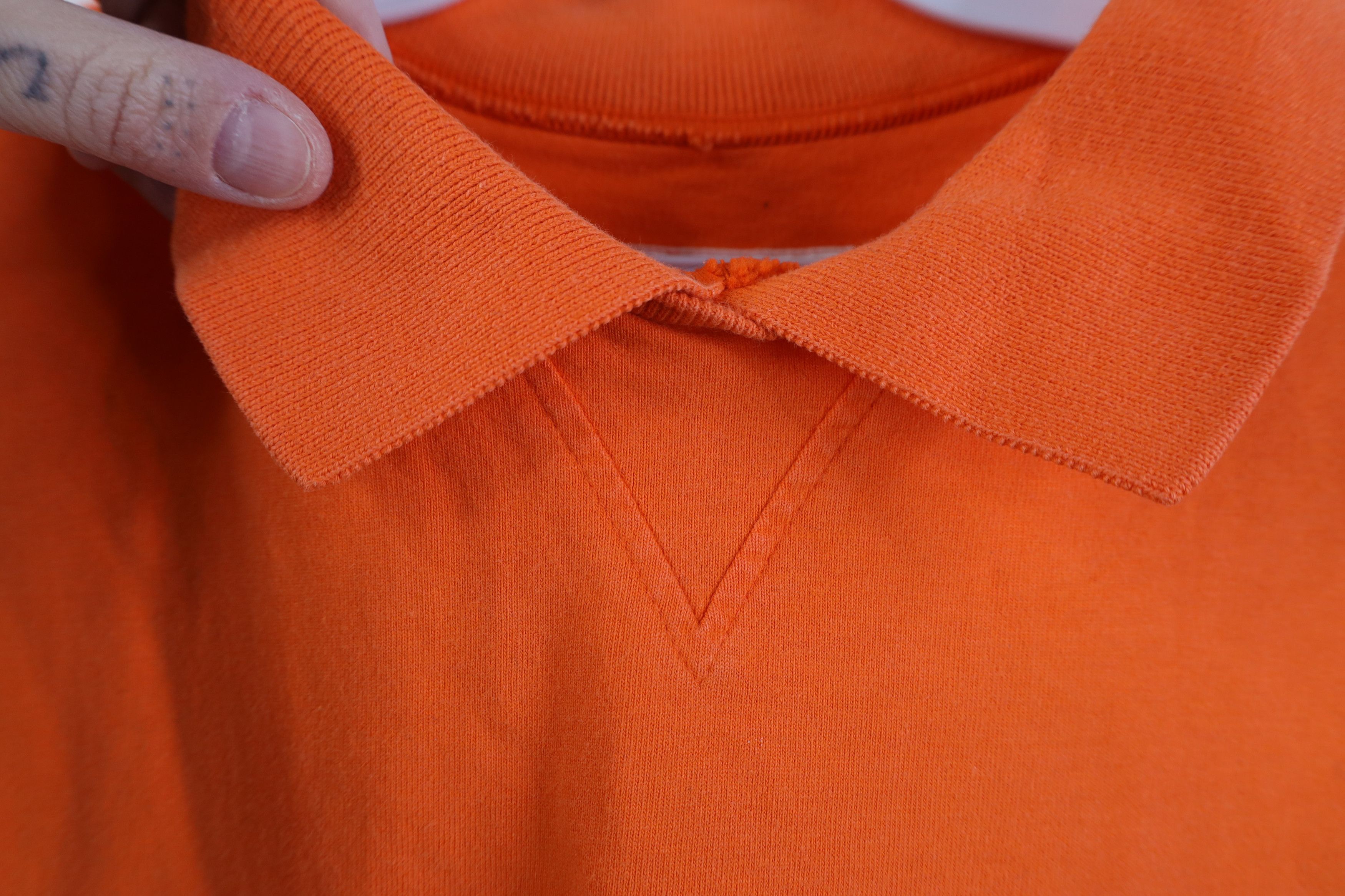 Reebok Vintage 90s Reebok Sport Spell Long Sleeve Rugby Polo Orange Size US S / EU 44-46 / 1 - 11 Thumbnail