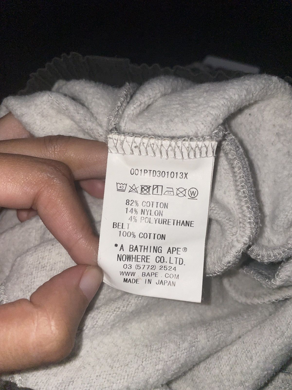 Bape Gray Bape Sweatpants Size US 29 - 5 Thumbnail