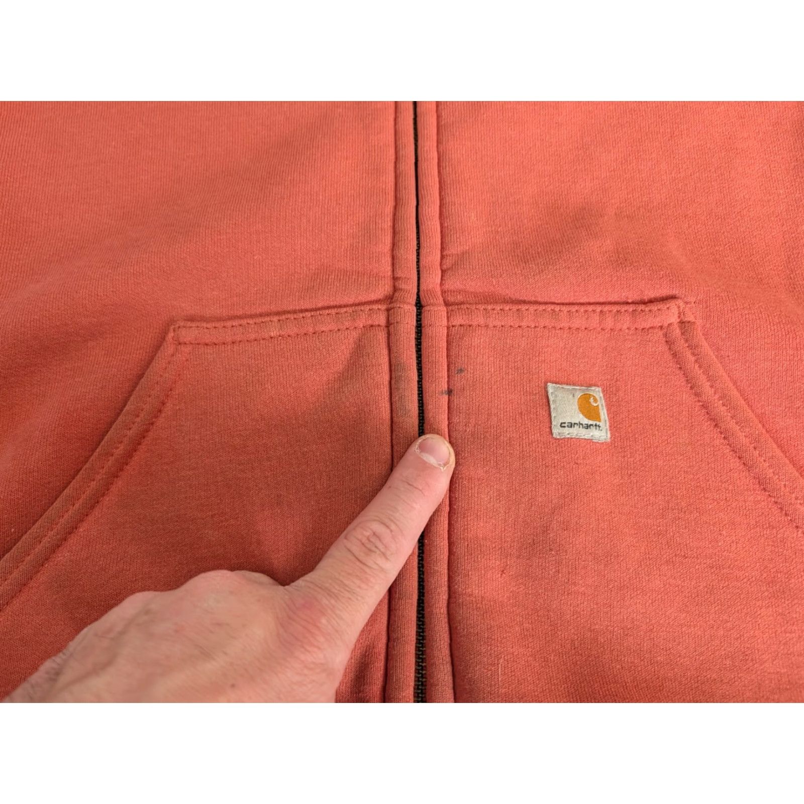 Carhartt VINTAGE Carhartt Hoodie Women's Small Pink Thermal Waffle Knit Full Zip Knit Lined 90s Logo USA Activewear Size S / US 4 / IT 40 - 7 Thumbnail