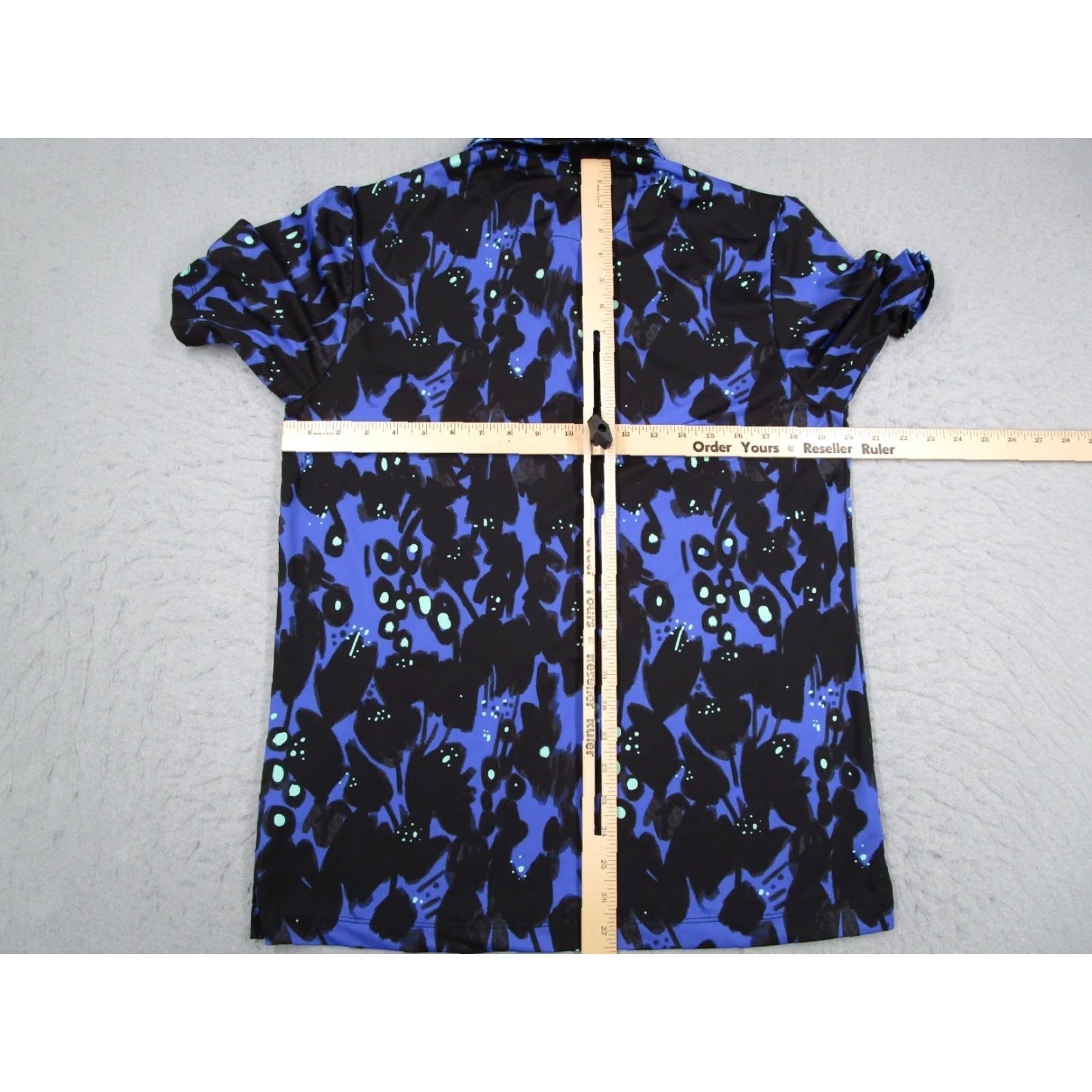 Vintage BAD BIRDIE Polo Shirt Mens Small Blue Golf Short Sleeve AOP Abstract Geometric Performance Polo Size US S / EU 44-46 / 1 - 4 Thumbnail