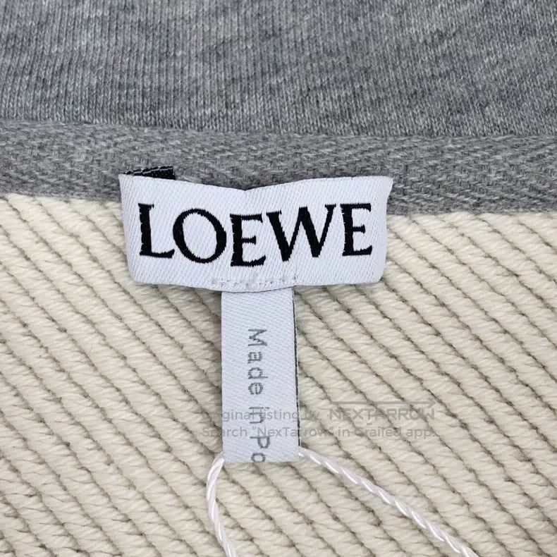 Loewe Loewe Gray Cotton Hooded Drawstring Long Sleeve Irregular Size S / US 4 / IT 40 - 6 Thumbnail