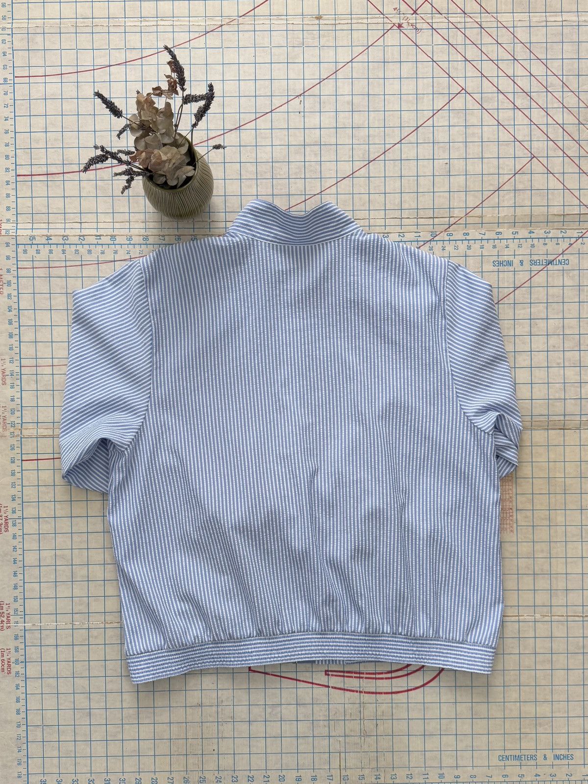 Other × Vintage Vintage Alfred Dunner Seersucker Full Zip Jacket Women’s 18 Size XL / US 12-14 / IT 48-50 - 9 Thumbnail