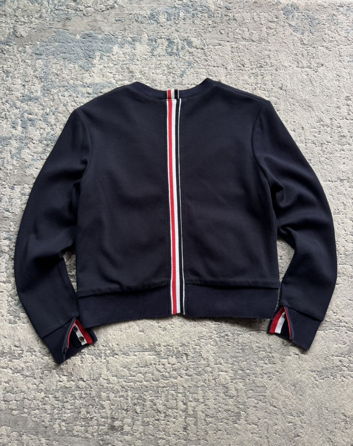 Thom Browne Thom Browne Womens Cotton Navy Cardigan Size 3 Made in Italy Size M / US 6-8 / IT 42-44 - 7 Thumbnail