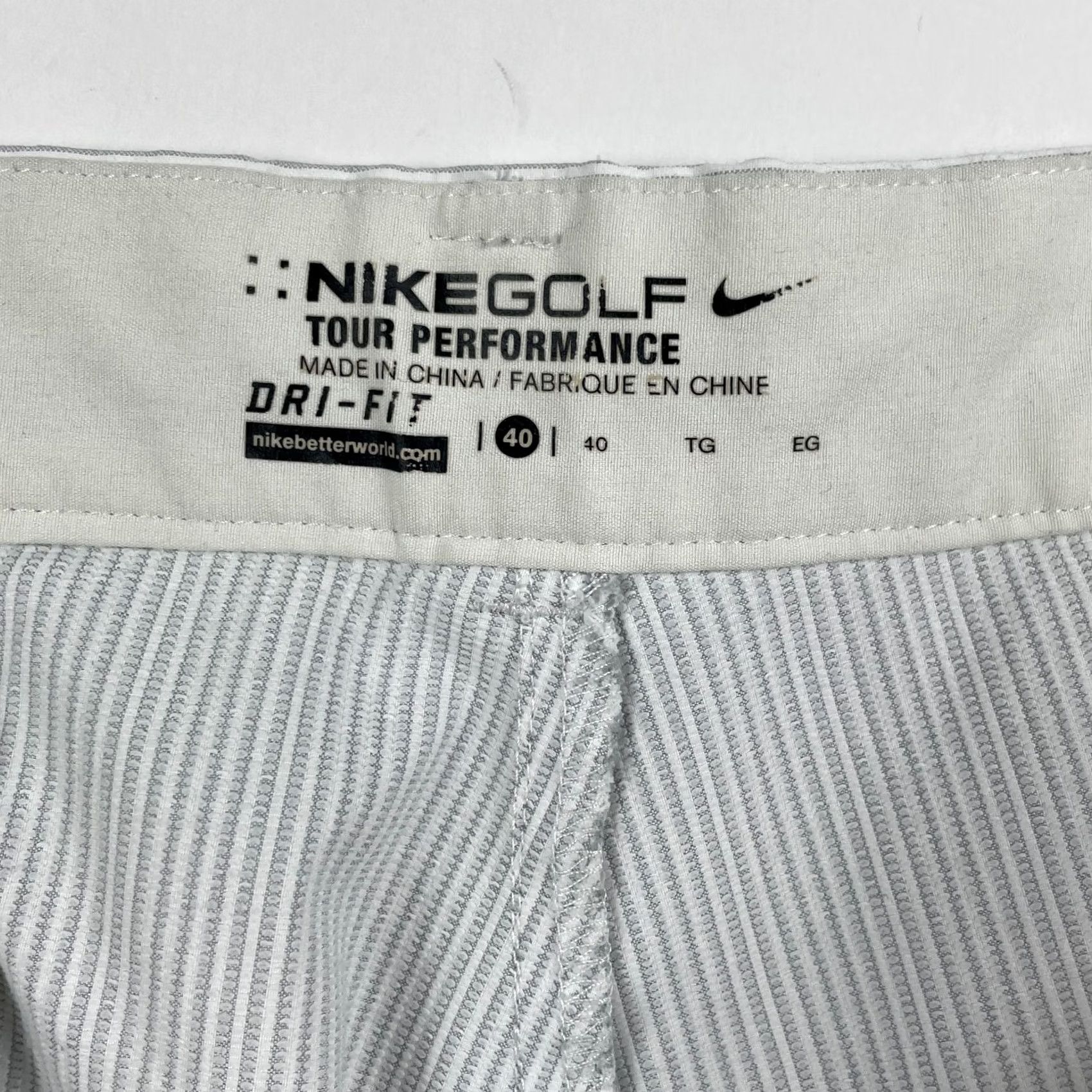 Nike Nike Shorts Men's 40 x 11 White Gray DriFit Golf Chino Casual Lightweight Golfing - Men’s Size US 40 / EU 56 - 6 Thumbnail