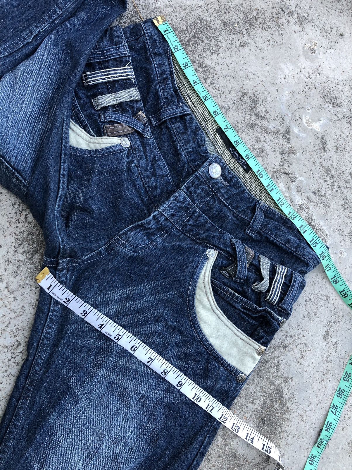Seditionaries SKULLBONES PUNK STYLE DOUBLE WAIST DENIM Size US 33 - 9 Thumbnail