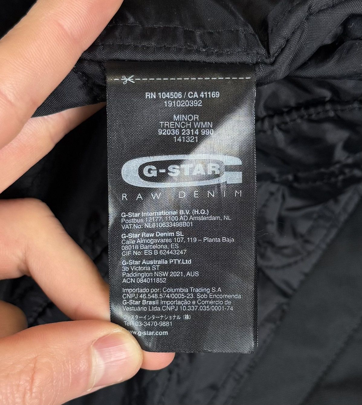 G-Star G-Star Raw Minor Trench Coat Full Zip Jacket Black Top Denim Size S / US 4 / IT 40 - 11 Thumbnail