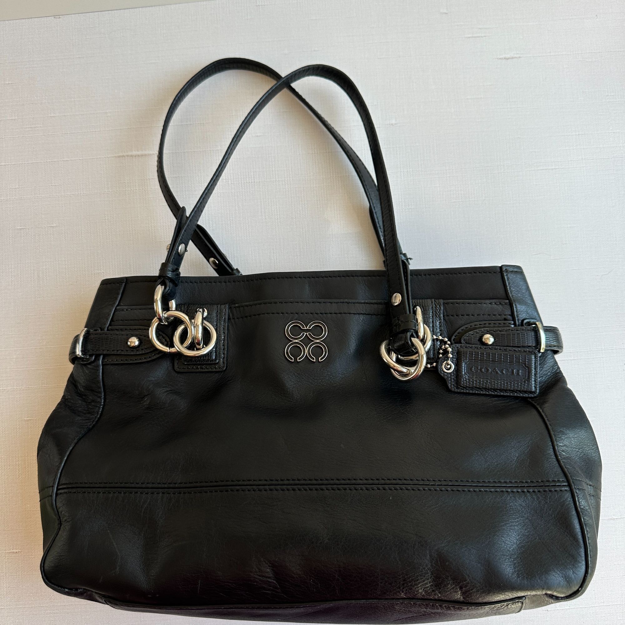 Coach COACH Colette Black Leather Carry All Shoulder Bag J1020-164 Size ONE SIZE - 20 Thumbnail