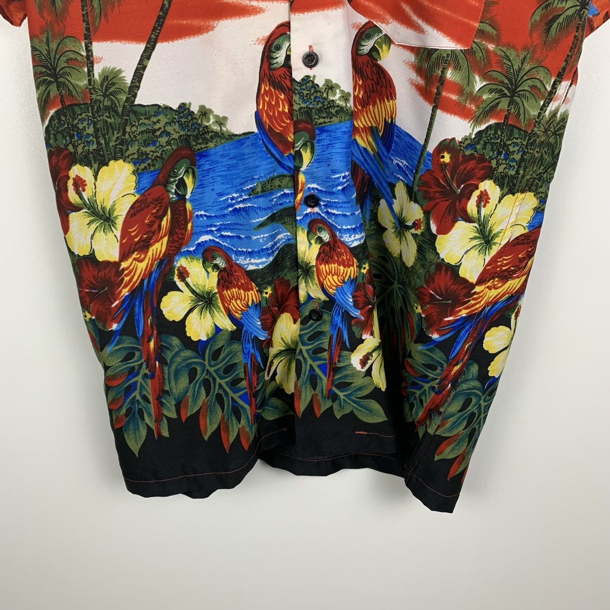 Vintage Run & Fly Crazy Floral Hawaiian Shirt Vintage Y2K Designer Size US S / EU 44-46 / 1 - 3 Thumbnail