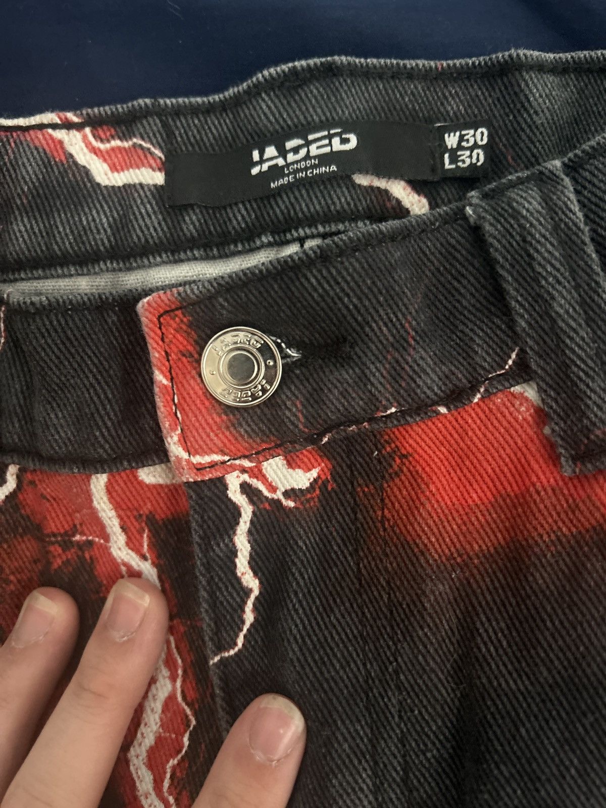 Jaded London Jaded London Red Lightning Pants Size US 30 / EU 46 - 3 Thumbnail