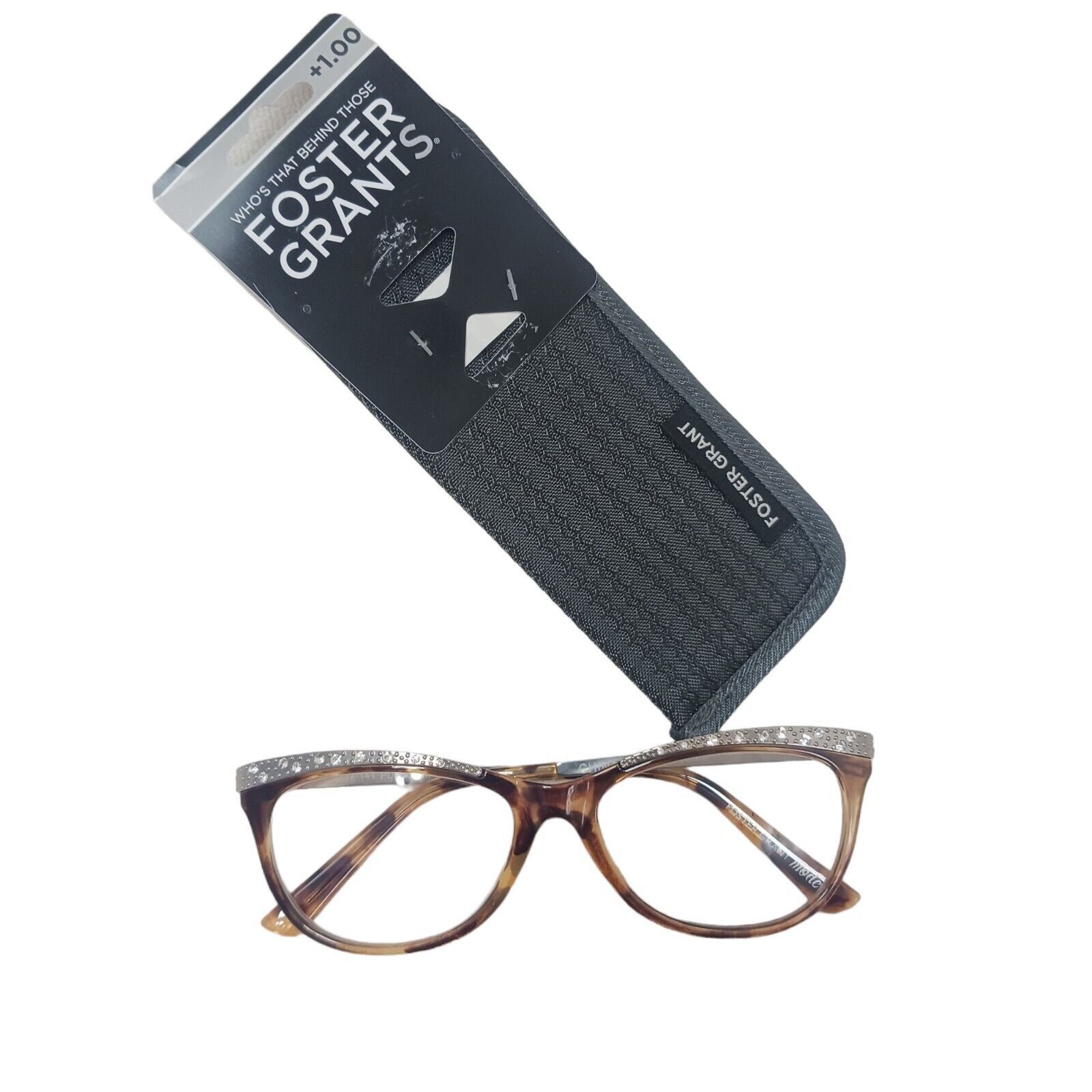 Foster Grant +1.00 FOSTER GRANT Reading Glasses GLAM Brown Tortoiseshell Size ONE SIZE - 4 Thumbnail