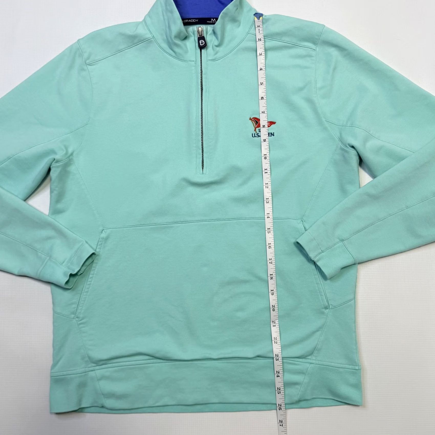 AQUA B Draddy LACC 123rd US Open Pullover Quarter Zip Womens Medium Aqua Sweatshirt Size M / US 6-8 / IT 42-44 - 3 Thumbnail