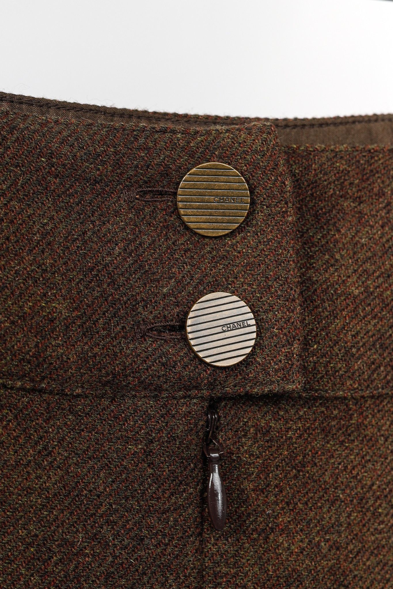 Chanel Chanel 99A Brown Cashmere Pencil Skirt Size 28" / US 6 / IT 42 - 8 Thumbnail