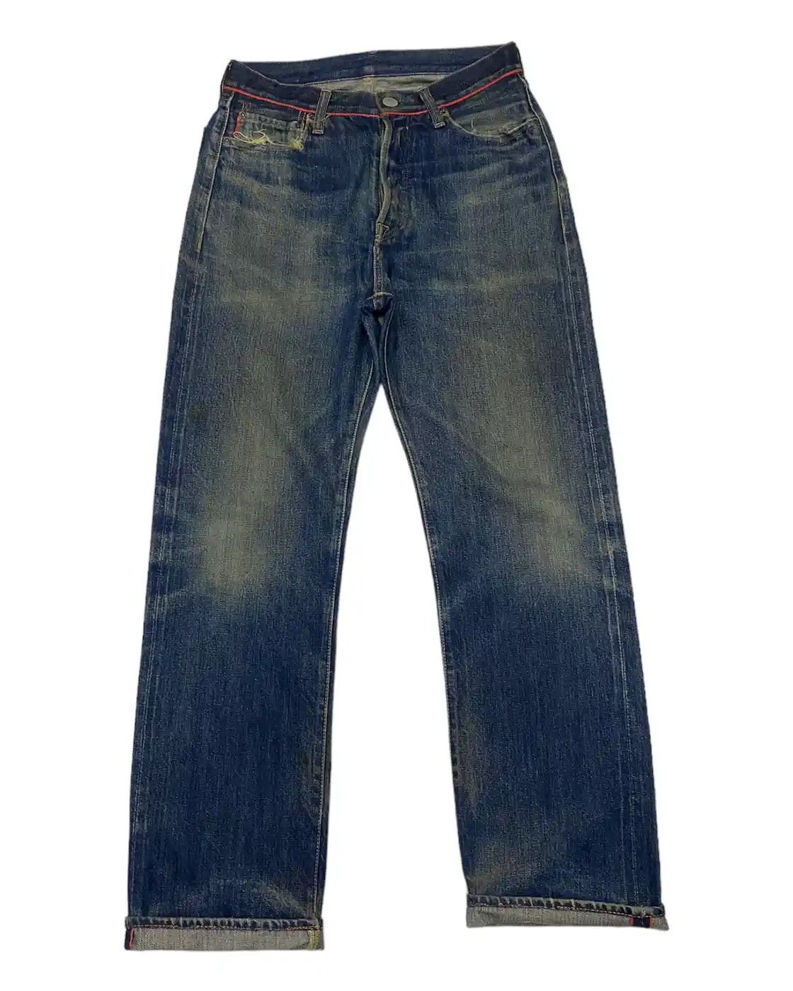 Kapital 🔥KAPITAL LEGS SELVEDGE DISTRESSED DENIM JEANS Size US 30 / EU 46 - 3 Thumbnail