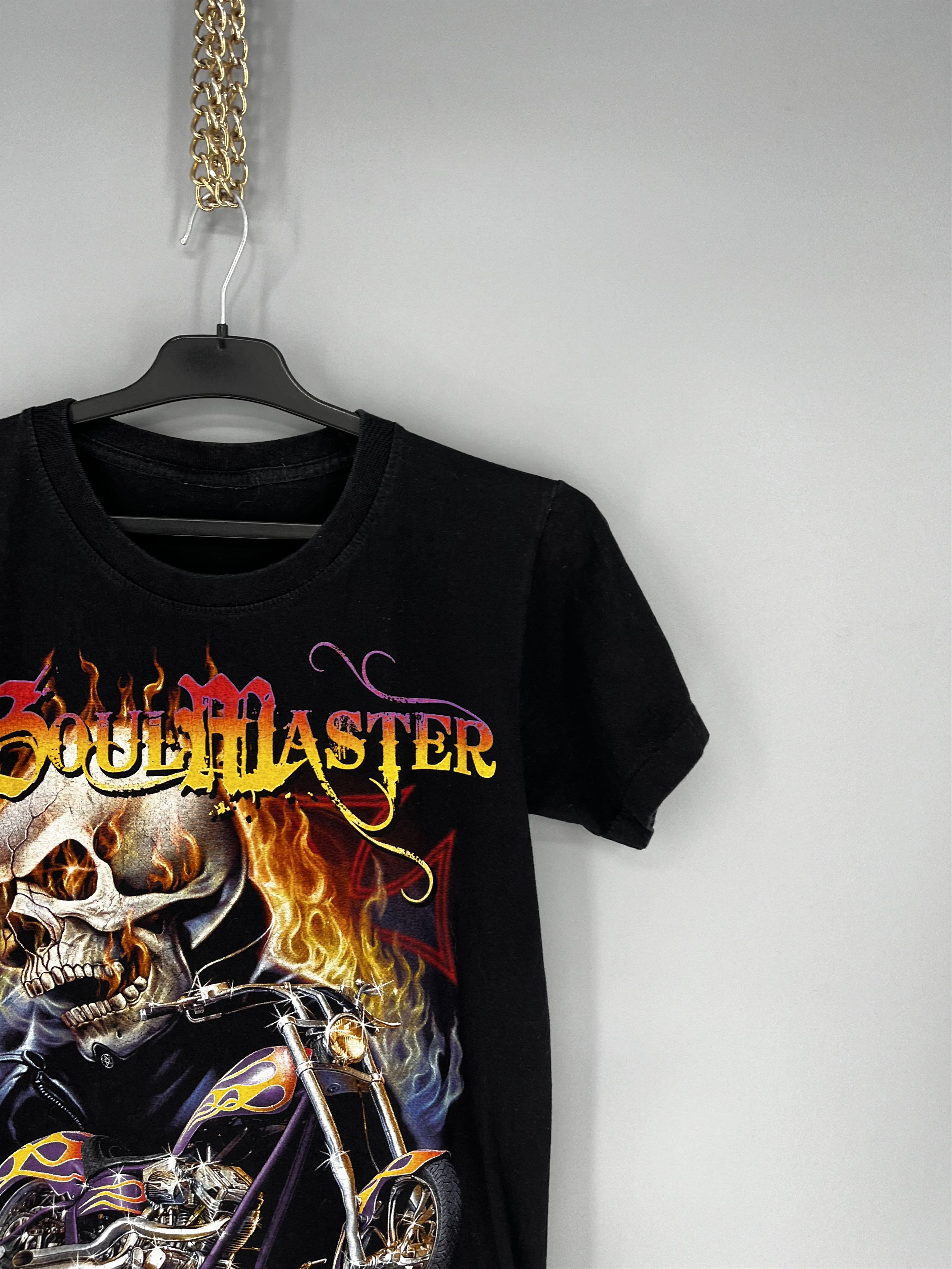 Harley Davidson Vintage Y2K Bike and Skull Soul Master Short sleeve T-shirt Size US XL / EU 56 / 4 - 5 Thumbnail