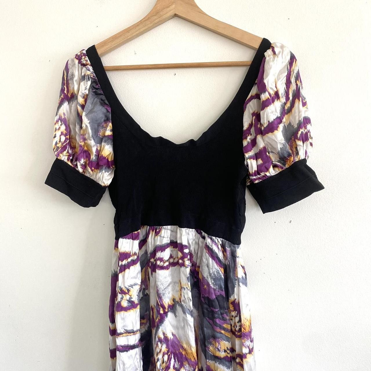 Bebe BEBE BLACK MULTICOLOR PURPLE Y2K DRESS WOMENS SIZE MEDIUM Size M / US 6-8 / IT 42-44 - 3 Thumbnail
