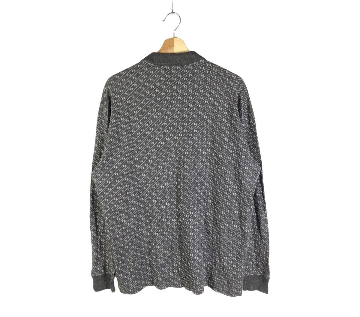 Fendi × Vintage Vintage Fendi FF Monogram Polo Long-sleeves Tshirt Size US L / EU 52-54 / 3 - 2 Thumbnail
